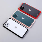 Candy Color Matte Phone Case Acrylic Back Cover Simple Contrast for iPhone 12 Pro Max/12 Pro/12/12 Mini/SE/11 Pro Max/11 Pro/11/XS Max/XR/XS/X/8 Plus/8 - halloladies
