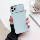 Candy Color Slide Camera Lens Protection Soft Case for iPhone 12 Pro Max/12 Pro/12/12 Mini/SE/11 Pro Max/11 Pro/11/XS Max/XR/XS/X/8 Plus/8 - halloladies