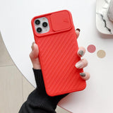 Candy Color Slide Camera Lens Protection Soft Case for iPhone 12 Pro Max/12 Pro/12/12 Mini/SE/11 Pro Max/11 Pro/11/XS Max/XR/XS/X/8 Plus/8 - halloladies