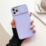 Candy Color Slide Camera Lens Protection Soft Case for iPhone 12 Pro Max/12 Pro/12/12 Mini/SE/11 Pro Max/11 Pro/11/XS Max/XR/XS/X/8 Plus/8 - halloladies