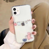 Cartoon Dinosaur Couples Transparent Soft Silicone Phone Case for iPhone 12 Pro Max/12 Pro/12/12 Mini/SE/11 Pro Max/11 Pro/11/XS Max/XR/XS/X/8 Plus/8 - halloladies