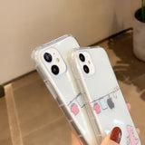 Cartoon Dinosaur Couples Transparent Soft Silicone Phone Case for iPhone 12 Pro Max/12 Pro/12/12 Mini/SE/11 Pro Max/11 Pro/11/XS Max/XR/XS/X/8 Plus/8 - halloladies