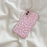 Cartoon Relief Leopard Print Soft Phone Back Cover for iPhone 12 Pro Max/12 Pro/12/12 Mini/11 Pro Max/11 Pro/11/XS Max/XR/XS/X/8 Plus/8/7 Plus/7 - halloladies
