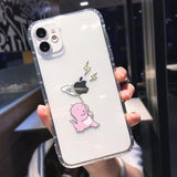 Cartoon Transparent Dinosaur Soft Phone Case Back Cover for iPhone 12 Pro Max/12 Pro/12/12 Mini/SE/11 Pro Max/11 Pro/11/XS Max/XR/XS/X/8 Plus/8 - halloladies