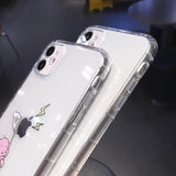 Cartoon Transparent Dinosaur Soft Phone Case Back Cover for iPhone 12 Pro Max/12 Pro/12/12 Mini/SE/11 Pro Max/11 Pro/11/XS Max/XR/XS/X/8 Plus/8 - halloladies
