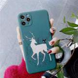Christmas Deer Snowflake Soft Phone Case Back Cover for iPhone 12 Pro Max/12 Pro/12/12 Mini/SE/11 Pro Max/11 Pro/11/XS Max/XR/XS/X/8 Plus/8 - halloladies
