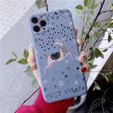 Christmas Deer Snowflake Soft Phone Case Back Cover for iPhone 12 Pro Max/12 Pro/12/12 Mini/SE/11 Pro Max/11 Pro/11/XS Max/XR/XS/X/8 Plus/8 - halloladies