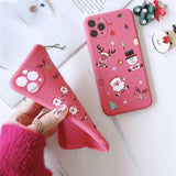 Christmas Deer Snowman Santa Soft Phone Case Back Cover for iPhone 12 Pro Max/12 Pro/12/12 Mini/SE/11 Pro Max/11 Pro/11/XS Max/XR/XS/X/8 Plus/8 - halloladies