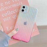 Colorful Gradient Laser Suitcase Transparent Soft Phone Case Back Cover for iPhone 12 Pro Max/12 Pro/12/12 Mini/SE/11 Pro Max/11 Pro/11/XS Max/XR/XS/X/8 Plus/8 - halloladies