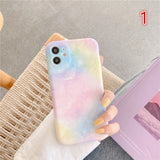 Colorful Rainbow Cloud Soft Silicone Phone Case Back Cover for iPhone 12 Pro Max/12 Pro/12/12 Mini/SE/11 Pro Max/11 Pro/11/XS Max/XR/XS/X/8 Plus/8 - halloladies