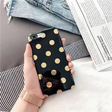 Cute Golden Polka Dots Soft TPU Phone Case Back Cover - iPhone XS Max/XR/XS/X/8 Plus/8/7 Plus/7/6s Plus/6s/6 Plus/6 - halloladies