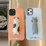 Cute 3D Kitten Cat Fish Soft Silicone Phone Case Back Cover for iPhone 12 Pro Max/12 Pro/12/12 Mini/SE/11 Pro Max/11 Pro/11/XS Max/XR/XS/X/8 Plus/8 - halloladies