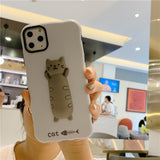 Cute 3D Kitten Cat Fish Soft Silicone Phone Case Back Cover for iPhone 12 Pro Max/12 Pro/12/12 Mini/SE/11 Pro Max/11 Pro/11/XS Max/XR/XS/X/8 Plus/8 - halloladies