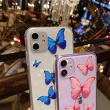 Cute Butterfly Letters Soft Phone Case Back Cover for iPhone 12 Pro Max/12 Pro/12/12 Mini/SE/11 Pro Max/11 Pro/11/XS Max/XR/XS/X/8 Plus/8 - halloladies