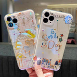 Cute Cartoons Smile Day Soft Phone Case for iPhone 12 Pro Max/12 Pro/12/12 Mini/SE/11 Pro Max/11 Pro/11/XS Max/XR/XS/X/8 Plus/8