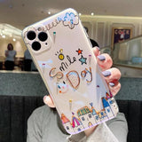 Cute Cartoons Smile Day Soft Phone Case for iPhone 12 Pro Max/12 Pro/12/12 Mini/SE/11 Pro Max/11 Pro/11/XS Max/XR/XS/X/8 Plus/8