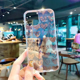 Cute Electroplating Golden Love Heart Soft Phone Case for iPhone 12 Pro Max/12 Pro/12/12 Mini/SE/11 Pro Max/11 Pro/11/XS Max/XR/XS/X/8 Plus/8
