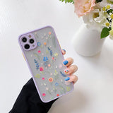 Cute Flower Camera Protector Matte Soft Phone Case for iPhone 12 Pro Max/12 Pro/12/12 Mini/SE/11 Pro Max/11 Pro/11/XS Max/XR/XS/X/8 Plus/8 - halloladies