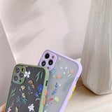 Cute Flower Camera Protector Matte Soft Phone Case for iPhone 12 Pro Max/12 Pro/12/12 Mini/SE/11 Pro Max/11 Pro/11/XS Max/XR/XS/X/8 Plus/8 - halloladies