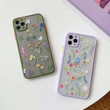 Cute Flower Camera Protector Matte Soft Phone Case for iPhone 12 Pro Max/12 Pro/12/12 Mini/SE/11 Pro Max/11 Pro/11/XS Max/XR/XS/X/8 Plus/8 - halloladies