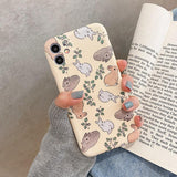 Cute Rabbit Soft Phone Case Back Cover for iPhone 12 Pro Max/12 Pro/12/12 Mini/SE/11 Pro Max/11 Pro/11/XS Max/XR/XS/X/8 Plus/8