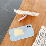 Cute Solid Macaron Color Bracket Phone Case with Stand for iPhone 12 Pro Max/12 Pro/12/12 Mini/SE/11 Pro Max/11 Pro/11/XS Max/XR/XS/X/8 Plus/8