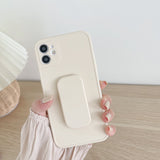 Cute Solid Macaron Color Bracket Phone Case with Stand for iPhone 12 Pro Max/12 Pro/12/12 Mini/SE/11 Pro Max/11 Pro/11/XS Max/XR/XS/X/8 Plus/8