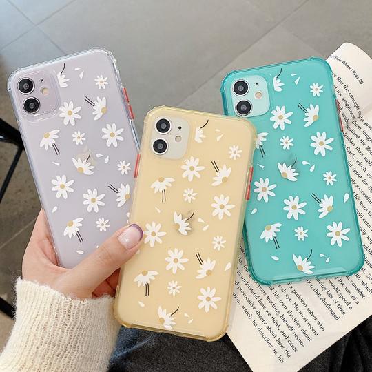 Daisy Flower Clear Soft Phone Case Back Cover for iPhone 12 Pro Max/12 Pro/12/12 Mini/SE/11 Pro Max/11 Pro/11/XS Max/XR/XS/X/8 Plus/8 - halloladies