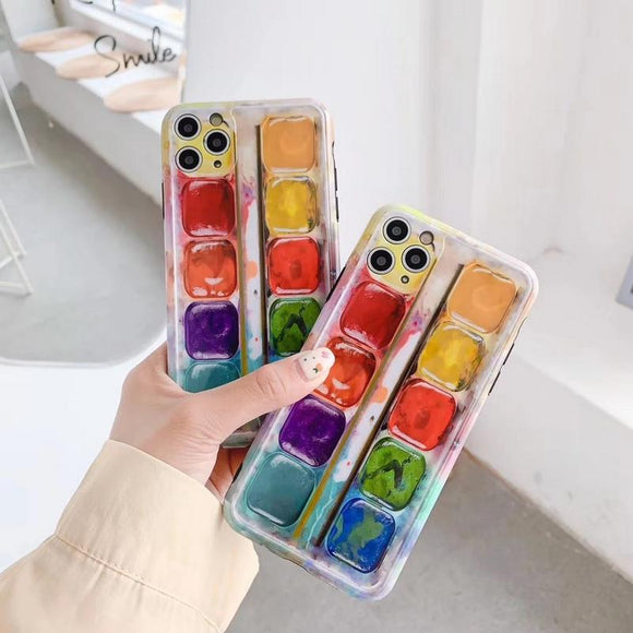 Drawing Box Soft Cute Phone Case for iPhone 12 Pro Max/12 Pro/12/12 Mini/SE/11 Pro Max/11 Pro/11/XS Max/XR/XS/X/8 Plus/8 - halloladies