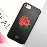 Relief Rose Floral Phone Case Back Cover for iPhone XS Max/XR/XS/X/8 Plus/8/7 Plus/7/6s Plus/6s/6 Plus/6 - halloladies