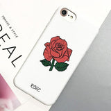 Relief Rose Floral Phone Case Back Cover for iPhone XS Max/XR/XS/X/8 Plus/8/7 Plus/7/6s Plus/6s/6 Plus/6 - halloladies