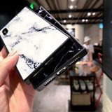 Fashion Square Glossy Marble Texture Phone Case Back Cover - iPhone XS Max/XR/XS/X/8 Plus/8/7 Plus/7/6s Plus/6s/6 Plus/6 - halloladies