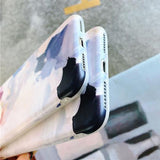 Watercolor Painting Scrub Soft TPU Phone Case Back Cover for iPhone XS Max/XR/XS/X/8 Plus/8/7 Plus/7/6s Plus/6s/6 Plus/6 - halloladies