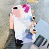 Watercolor Painting Scrub Soft TPU Phone Case Back Cover for iPhone XS Max/XR/XS/X/8 Plus/8/7 Plus/7/6s Plus/6s/6 Plus/6 - halloladies