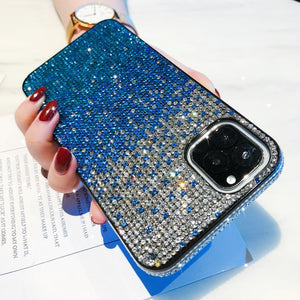 Shiny Gradient Diamond Phone Case Back Cover - iPhone 11 Pro Max/11 Pro/11/XS Max/XR/XS/X/8 Plus/8/7 Plus/7/6s Plus/6s/6 Plus/6 - halloladies