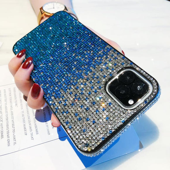 Shiny Gradient Diamond Phone Case Back Cover - iPhone 11 Pro Max/11 Pro/11/XS Max/XR/XS/X/8 Plus/8/7 Plus/7/6s Plus/6s/6 Plus/6 - halloladies