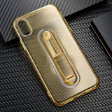 Ring Stand Holder Silicone Phone Case Back Cover for iPhone XS Max/XR/XS/X/8 Plus/8/7 Plus/7/6s Plus/6s/6 Plus/6 - halloladies
