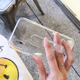 Ring Stand Holder Silicone Phone Case Back Cover for iPhone XS Max/XR/XS/X/8 Plus/8/7 Plus/7/6s Plus/6s/6 Plus/6 - halloladies