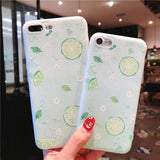 Fruit Pattern Lemon Phone Case Back Cover - iPhone 11 Pro Max/11 Pro/11/XS Max/XR/XS/X/8 Plus/8/7 Plus/7/6s Plus/6s/6 Plus/6 - halloladies
