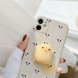 Funny 3D Chick Soft Phone Case Back Cover for iPhone 12 Pro Max/12 Pro/12/12 Mini/SE/11 Pro Max/11 Pro/11/XS Max/XR/XS/X/8 Plus/8