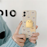 Funny 3D Chick Soft Phone Case Back Cover for iPhone 12 Pro Max/12 Pro/12/12 Mini/SE/11 Pro Max/11 Pro/11/XS Max/XR/XS/X/8 Plus/8