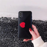 Fashion Love Heart Leather Wallet Phone Case Back Cover - iPhone 11 Pro Max/11 Pro/11/XS Max/XR/XS/X/8 Plus/8/7 Plus/7/6s Plus/6s/6 Plus/6 - halloladies
