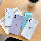 Glitter Star Candy Color Clear Soft Phone Case Back Cover for iPhone 12 Pro Max/12 Pro/12/12 Mini/SE/11 Pro Max/11 Pro/11/XS Max/XR/XS/X/8 Plus/8 - halloladies