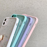 Glitter Star Candy Color Clear Soft Phone Case Back Cover for iPhone 12 Pro Max/12 Pro/12/12 Mini/SE/11 Pro Max/11 Pro/11/XS Max/XR/XS/X/8 Plus/8 - halloladies