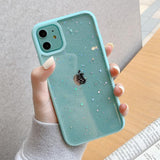 Glitter Star Candy Color Clear Soft Phone Case Back Cover for iPhone 12 Pro Max/12 Pro/12/12 Mini/SE/11 Pro Max/11 Pro/11/XS Max/XR/XS/X/8 Plus/8 - halloladies