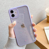 Glitter Star Candy Color Clear Soft Phone Case Back Cover for iPhone 12 Pro Max/12 Pro/12/12 Mini/SE/11 Pro Max/11 Pro/11/XS Max/XR/XS/X/8 Plus/8 - halloladies