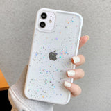 Glitter Star Candy Color Clear Soft Phone Case Back Cover for iPhone 12 Pro Max/12 Pro/12/12 Mini/SE/11 Pro Max/11 Pro/11/XS Max/XR/XS/X/8 Plus/8 - halloladies