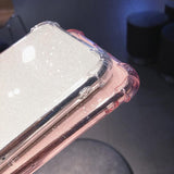 Glitter Transparent Bumber Soft Phone Case Back Cover for iPhone 12 Pro Max/12 Pro/12/12 Mini/SE/11 Pro Max/11 Pro/11/XS Max/XR/XS/X/8 Plus/8 - halloladies