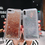 Glitter Water Liquid Quicksand Soft Phone Case Back Cover for iPhone 12 Pro Max/12 Pro/12/12 Mini/SE/11 Pro Max/11 Pro/11/XS Max/XR/XS/X/8 Plus/8 - halloladies