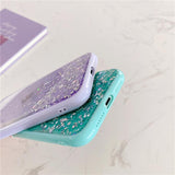 Gradient Glitter Foil Camera Lens Protector Acrylic Phone Casefor iPhone 12 Pro Max/12 Pro/12/12 Mini/SE/11 Pro Max/11 Pro/11/XS Max/XR/XS/X/8 Plus/8 - halloladies